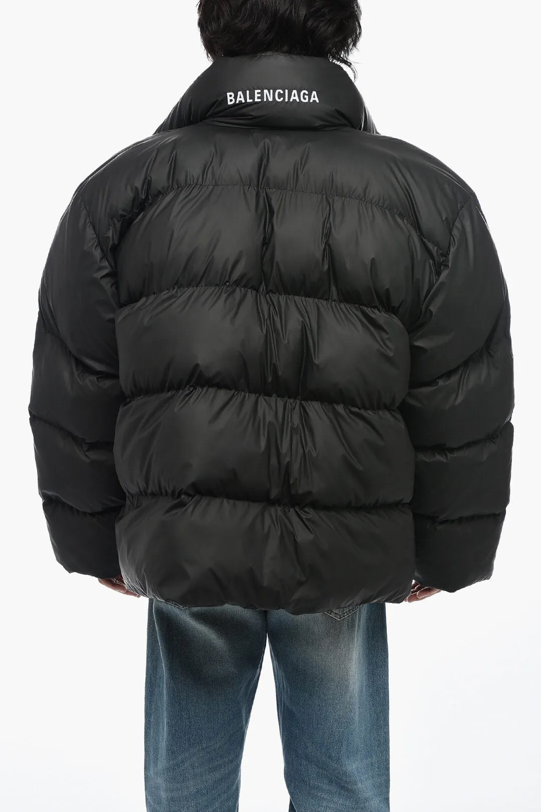 Balenciaga UNISEX Padded Fabric WRAP Down Jacket with Removable Hood