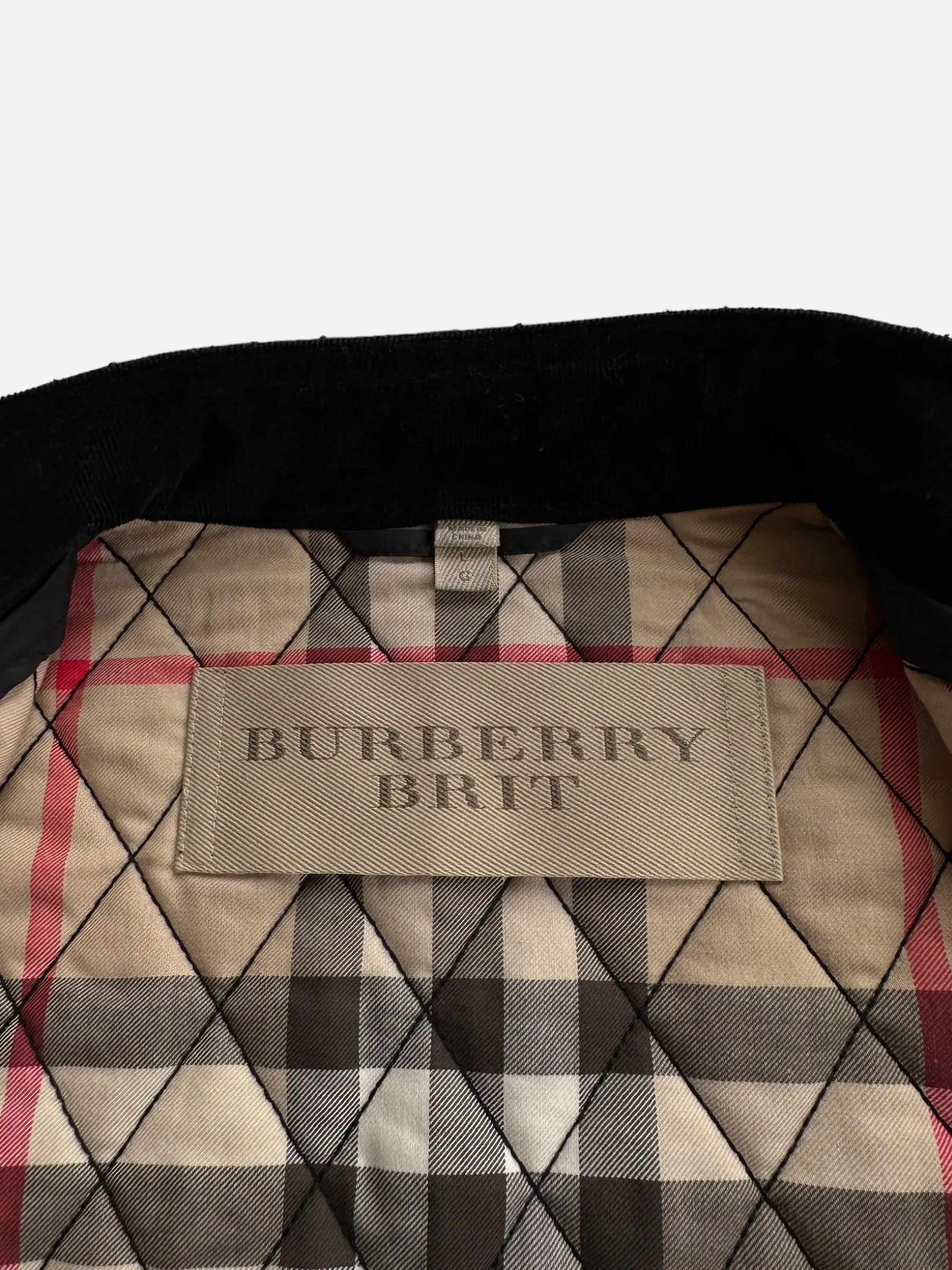 Burberry Brit Black Quilted Zip Up Jacket