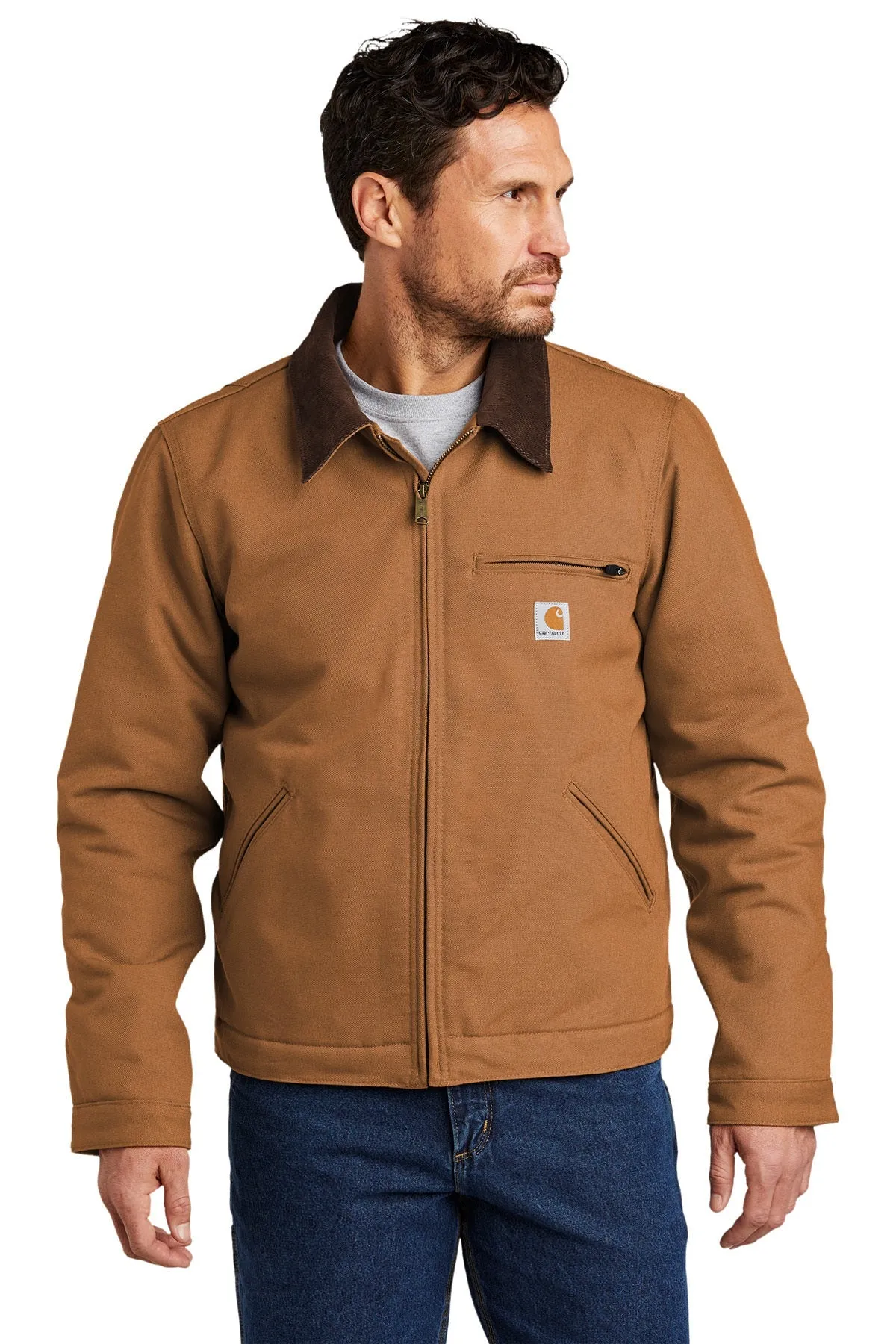 Carhartt Tall Duck Detroit Branded Jackets, Carhartt Brown