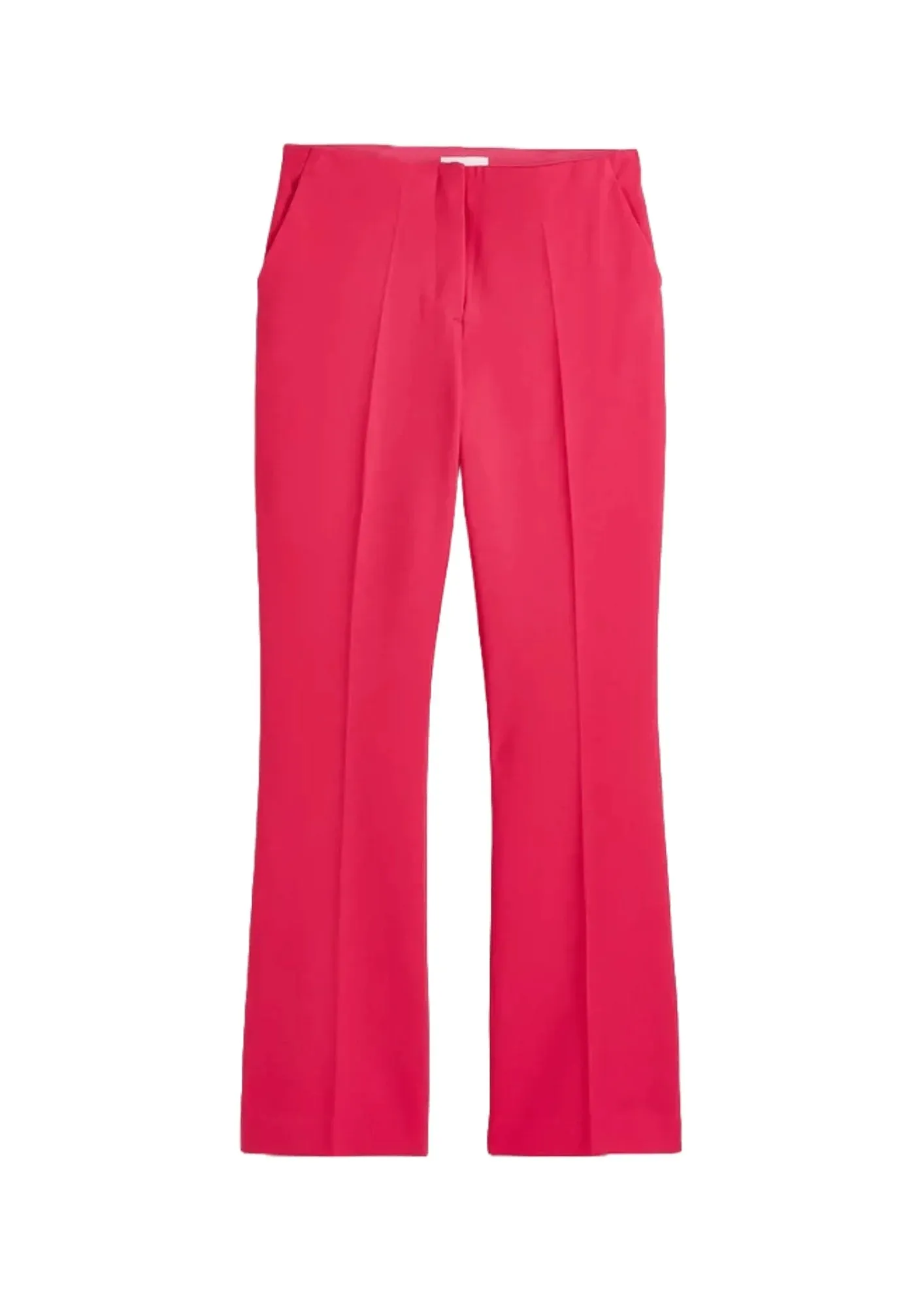 CERISE FLARED TROUSERS