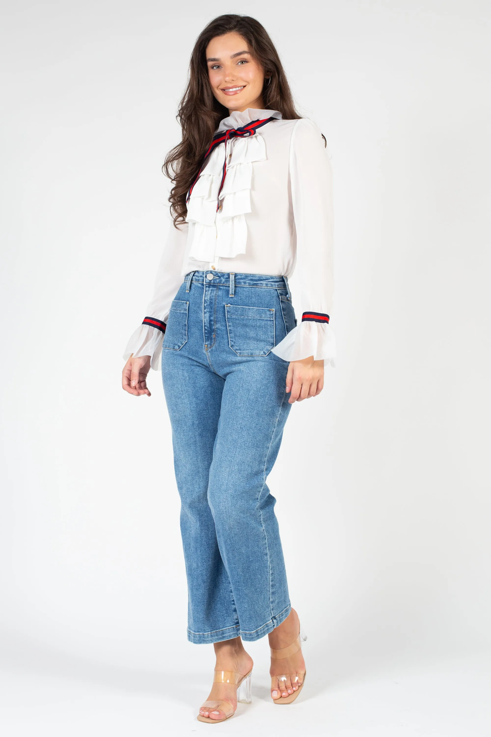 Charlotte Ruffle Front Blouse