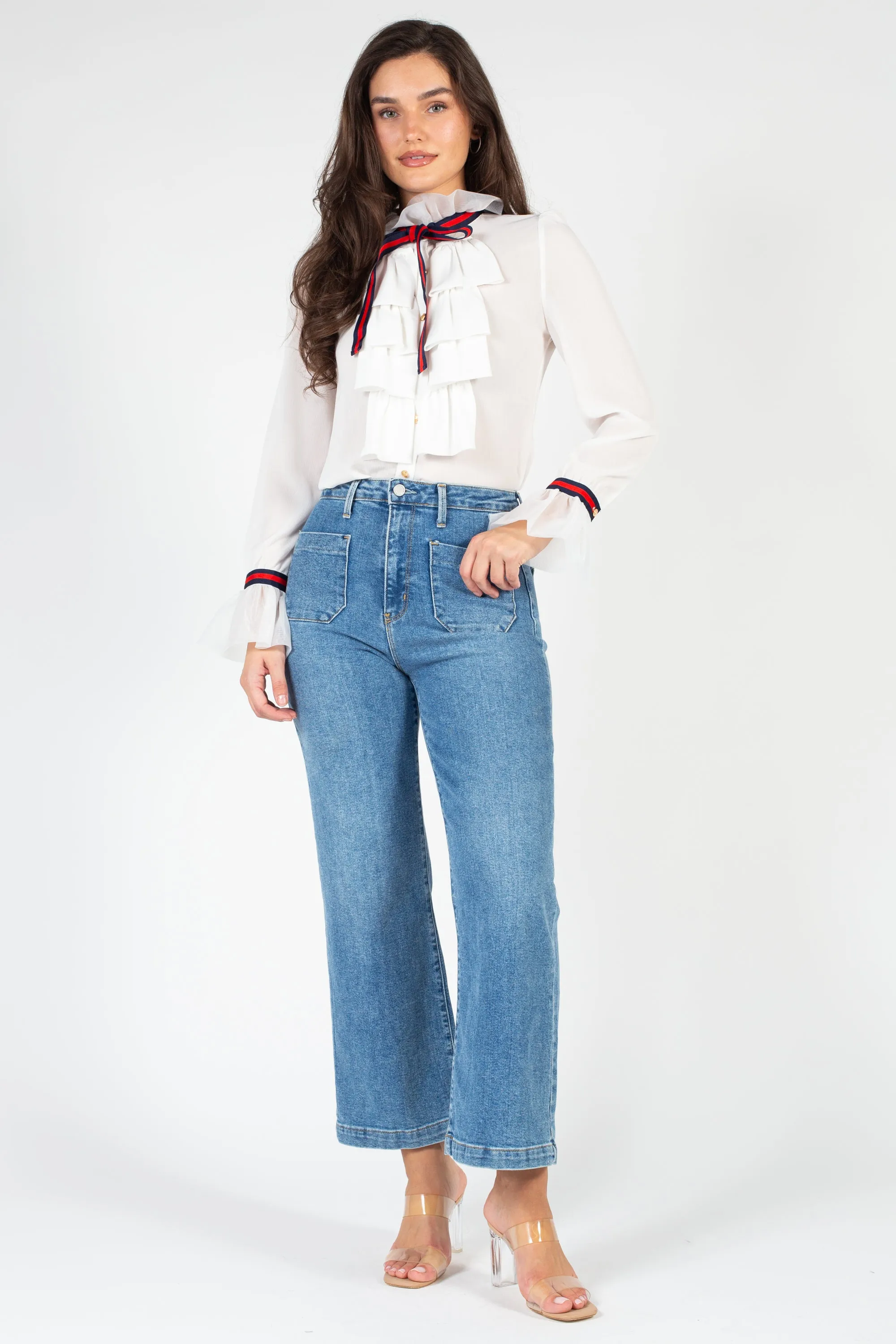 Charlotte Ruffle Front Blouse