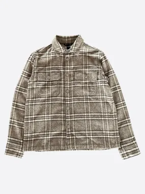 Chrome Hearts Beige Plaid Flannel Jacket