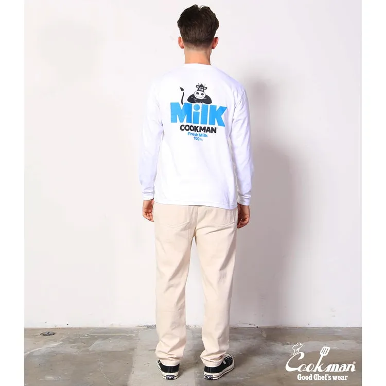 Cookman Long Sleeve Tees - Milk : White