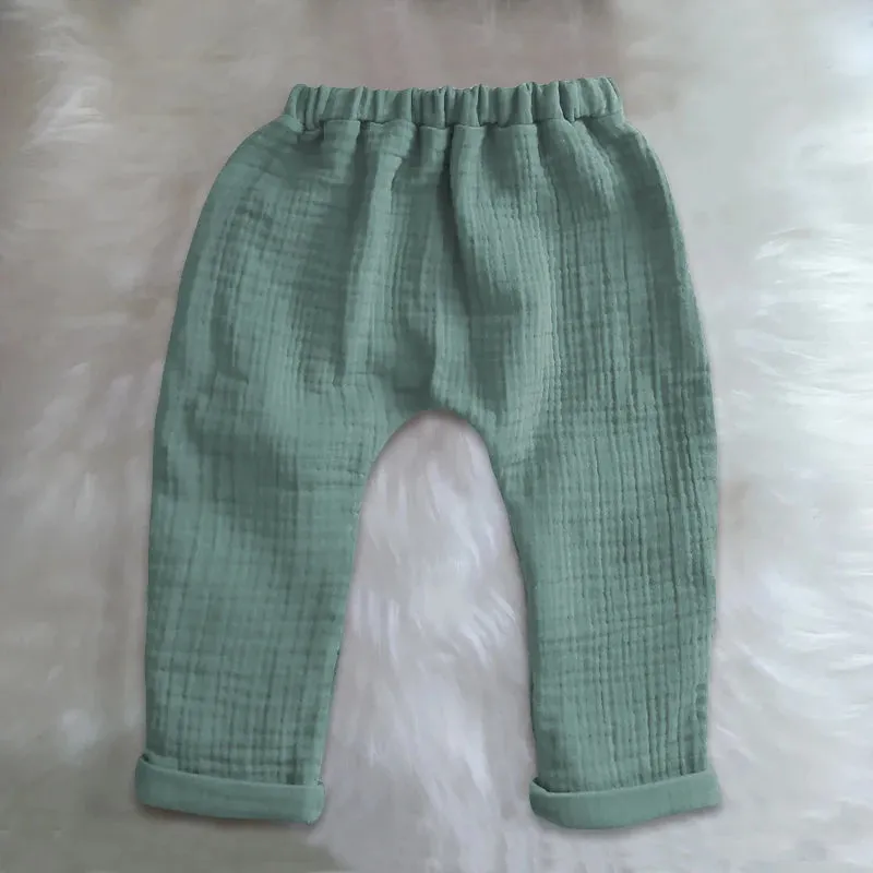 Cotton Muslin Baby Harem Pants