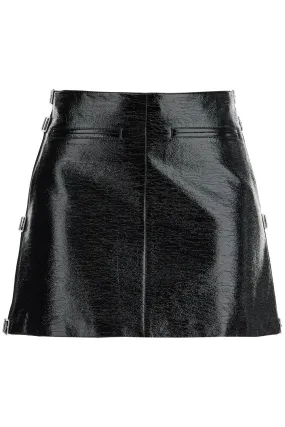 Courreges Vinyl Mini Skirt With Buckles