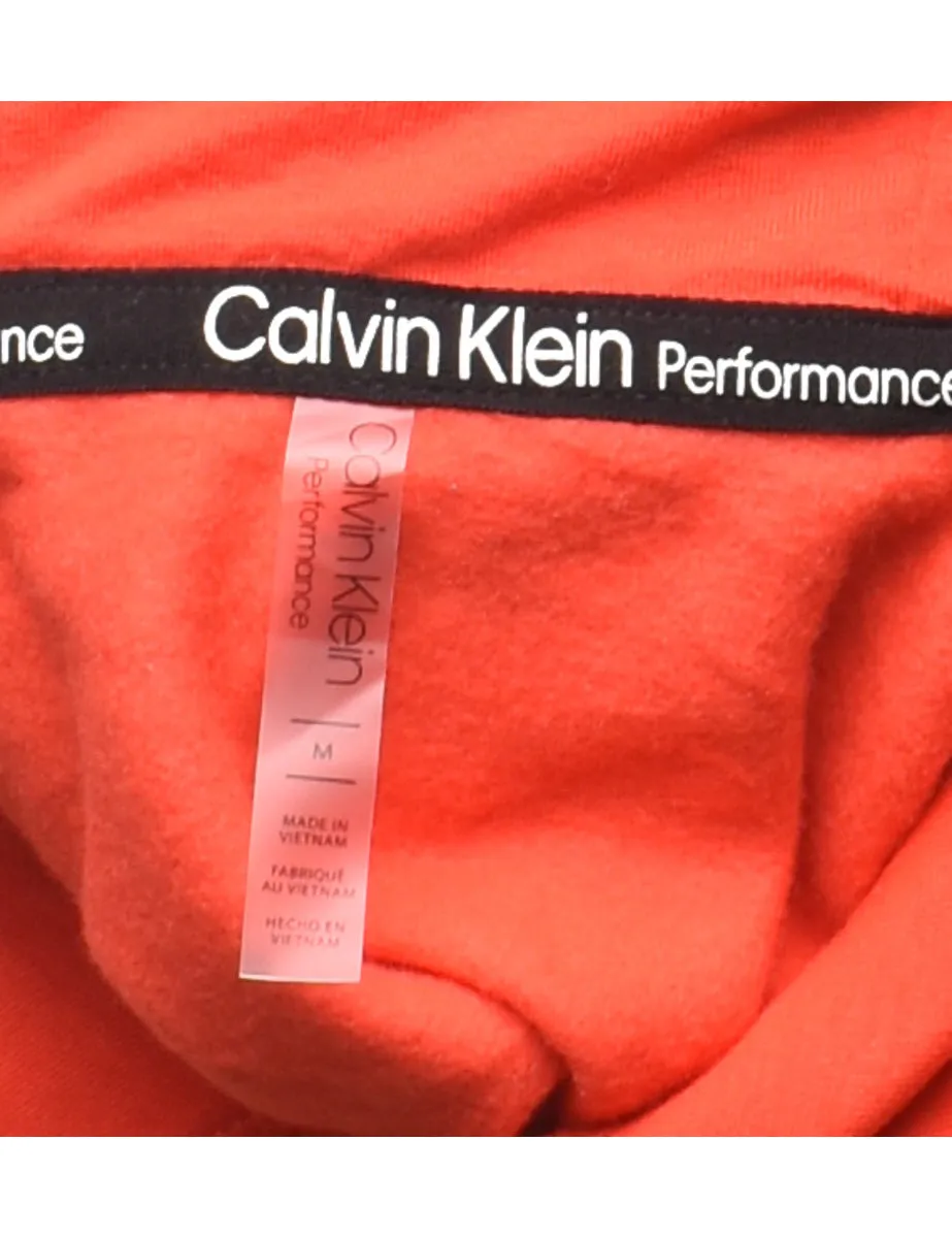 Cropped Calvin Klein Black & Red Printed Hoodie - M