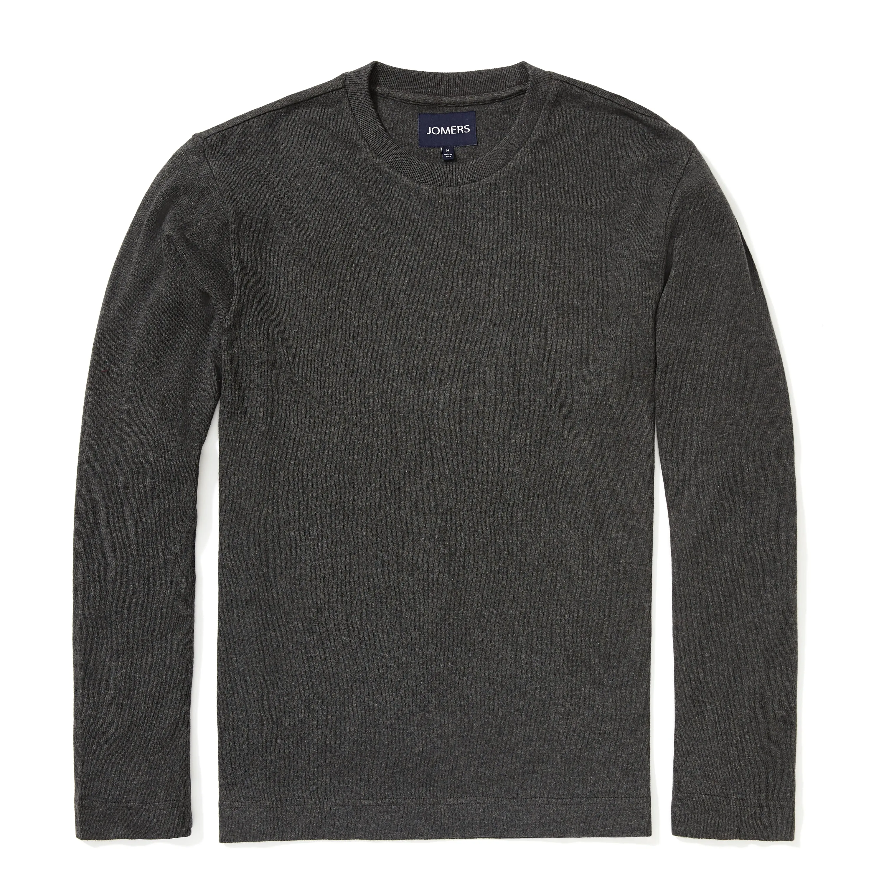 Darcy - Charcoal Textured Long Sleeve Tee