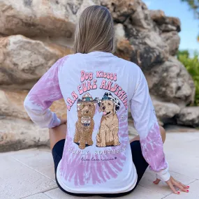 'Dog Kisses Can Cure Anything' Long Sleeve Tie Dye Tee by Simply Southern