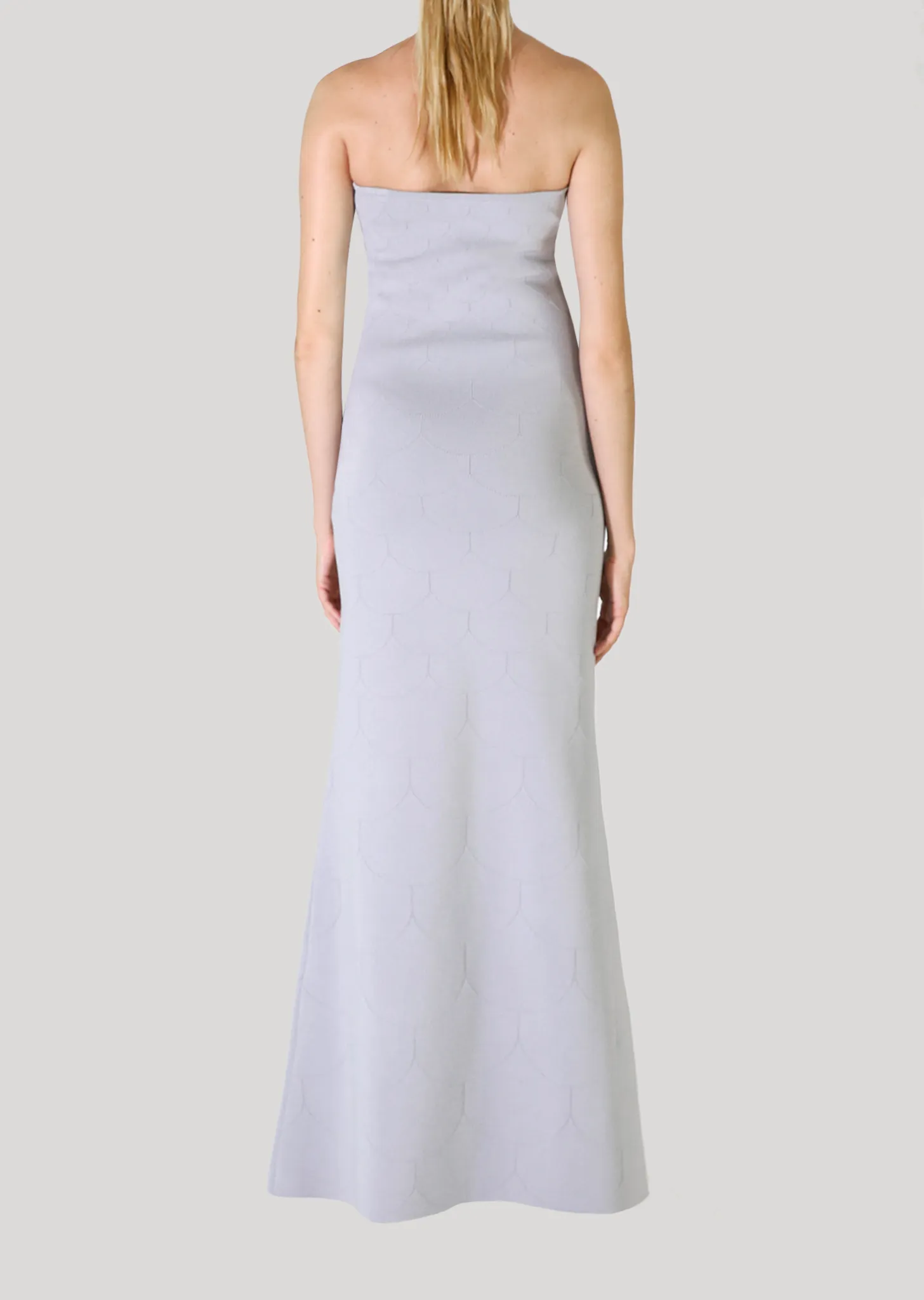 Elise – Strapless Sheath Gown with Scalloped Detail