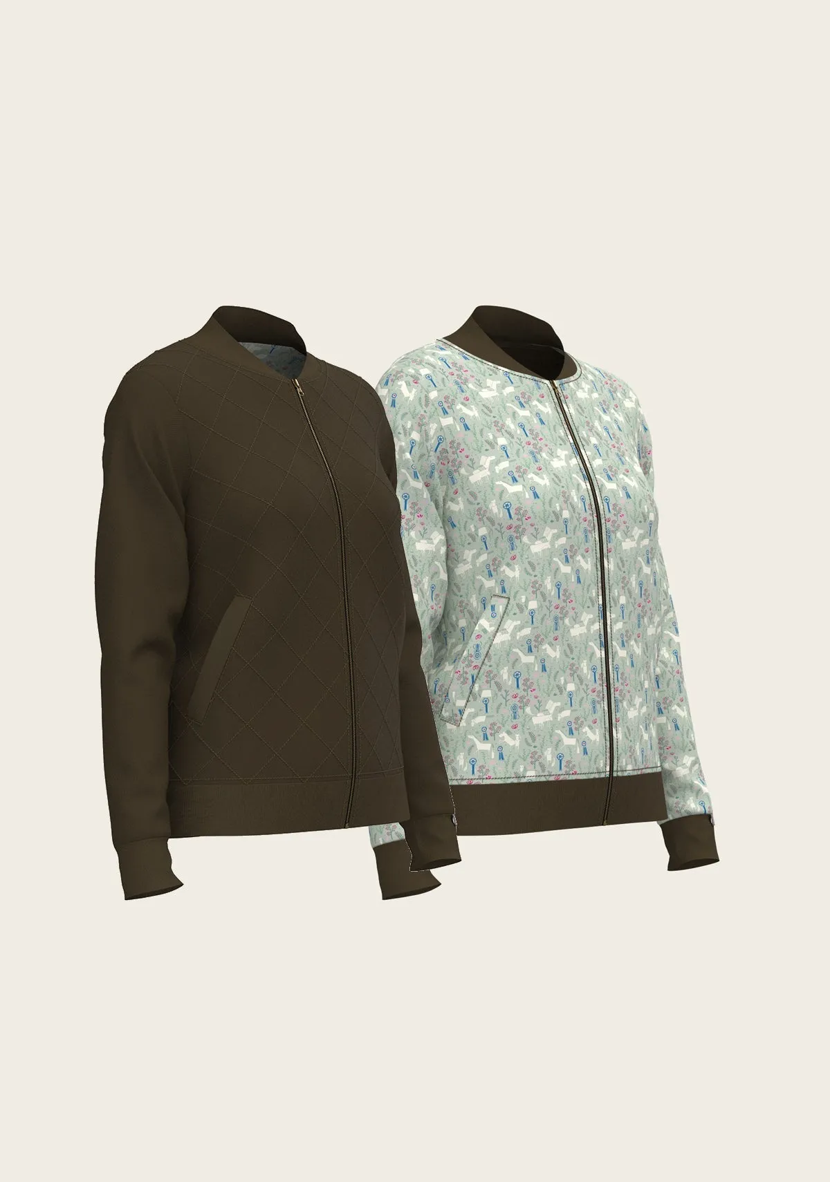 Espoir Equestrian Grapeleaf Rosettes Reversible Jacket