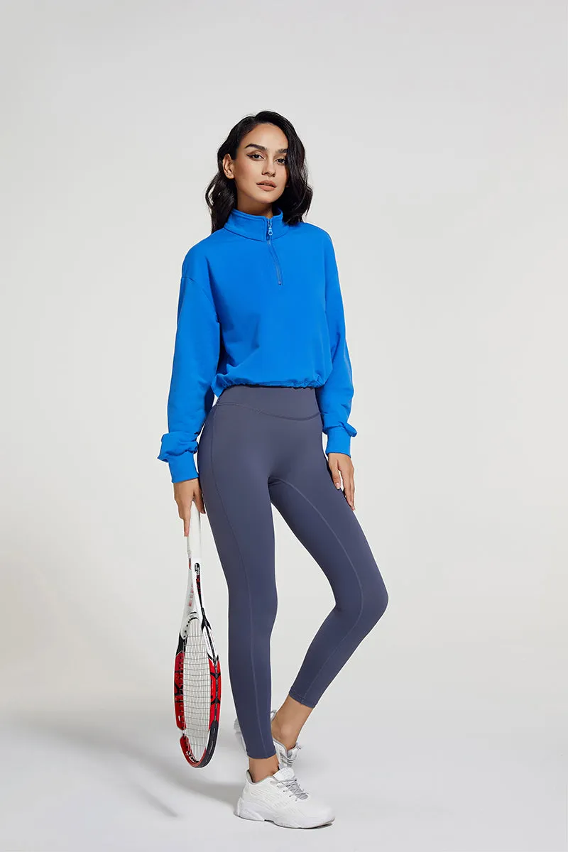 Half-zip Stand-up Collar Sweatshirt