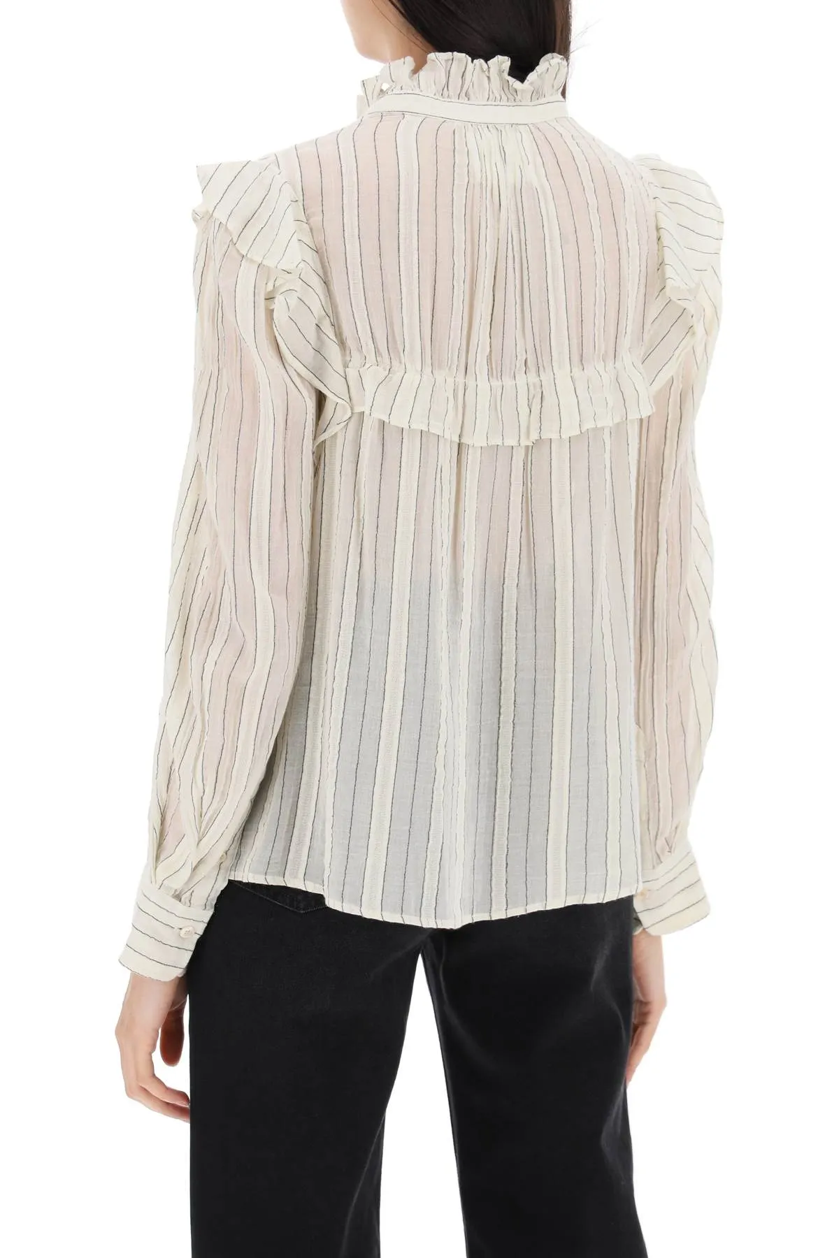 Isabel Marant Etoile Striped Cotton Blouse By Id