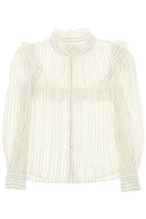 Isabel Marant Etoile Striped Cotton Blouse By Id