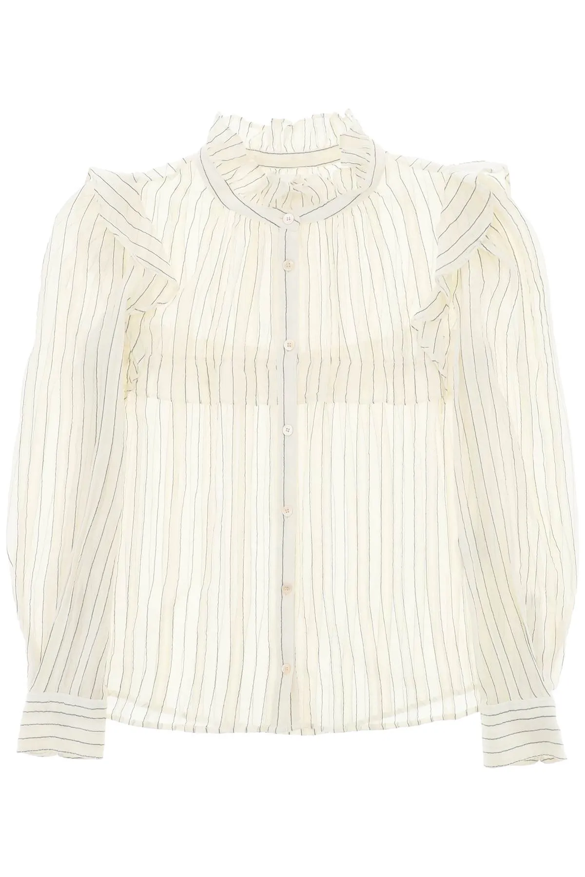 Isabel Marant Etoile Striped Cotton Blouse By Id