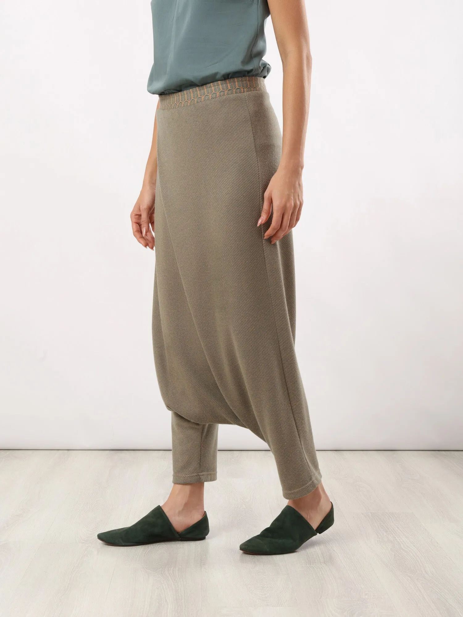 Jacquard harem pants