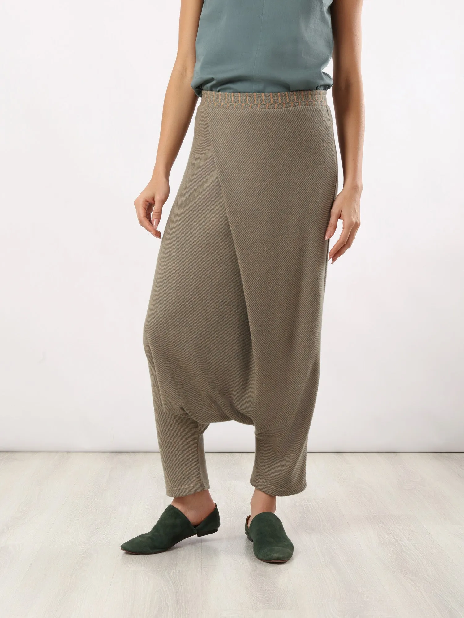 Jacquard harem pants