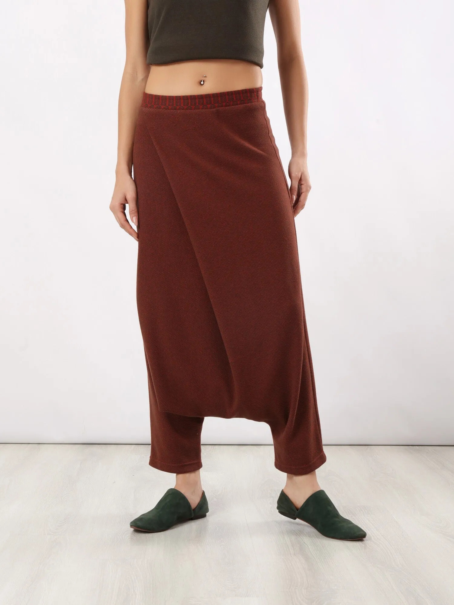 Jacquard harem pants