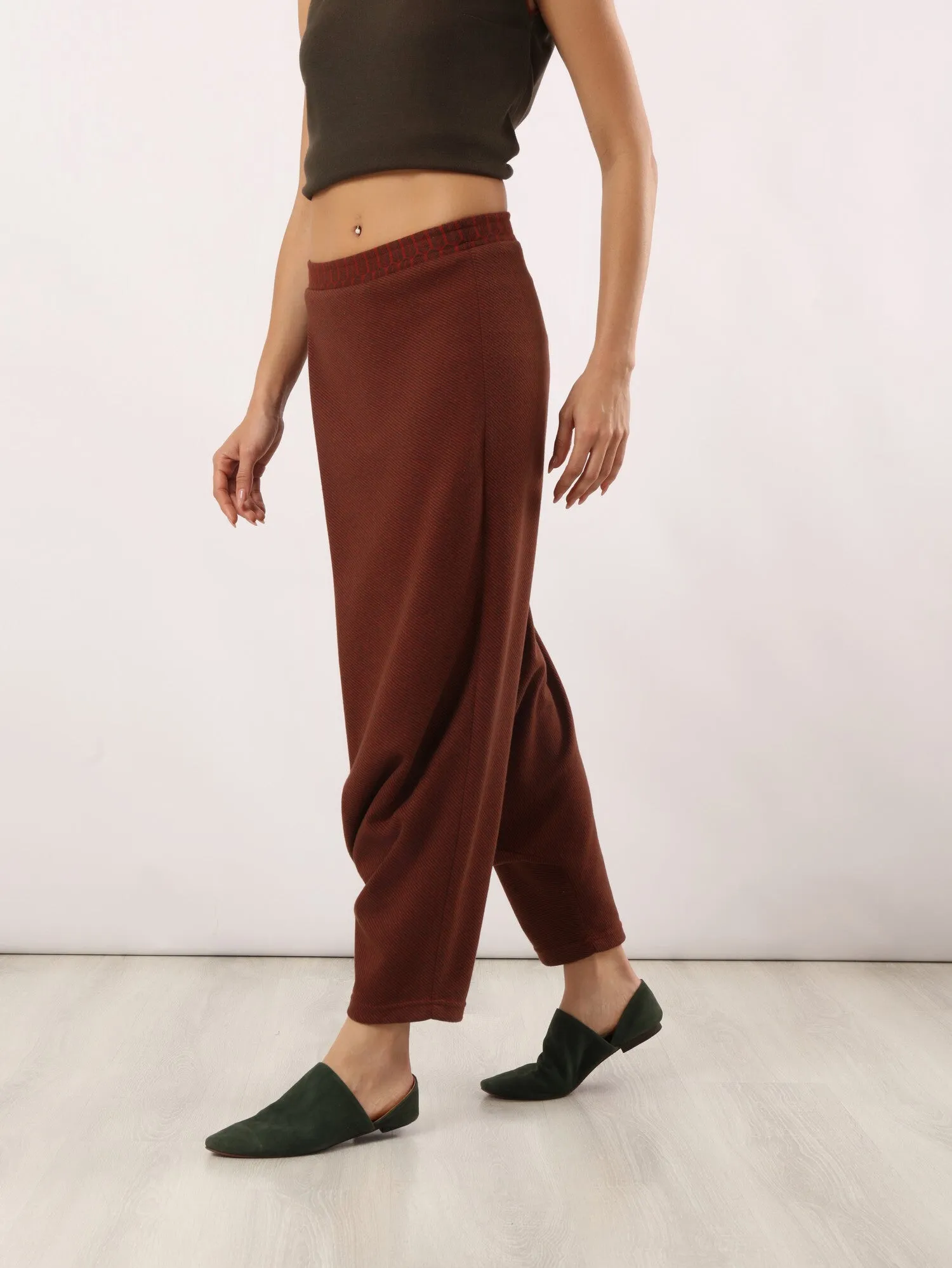 Jacquard harem pants