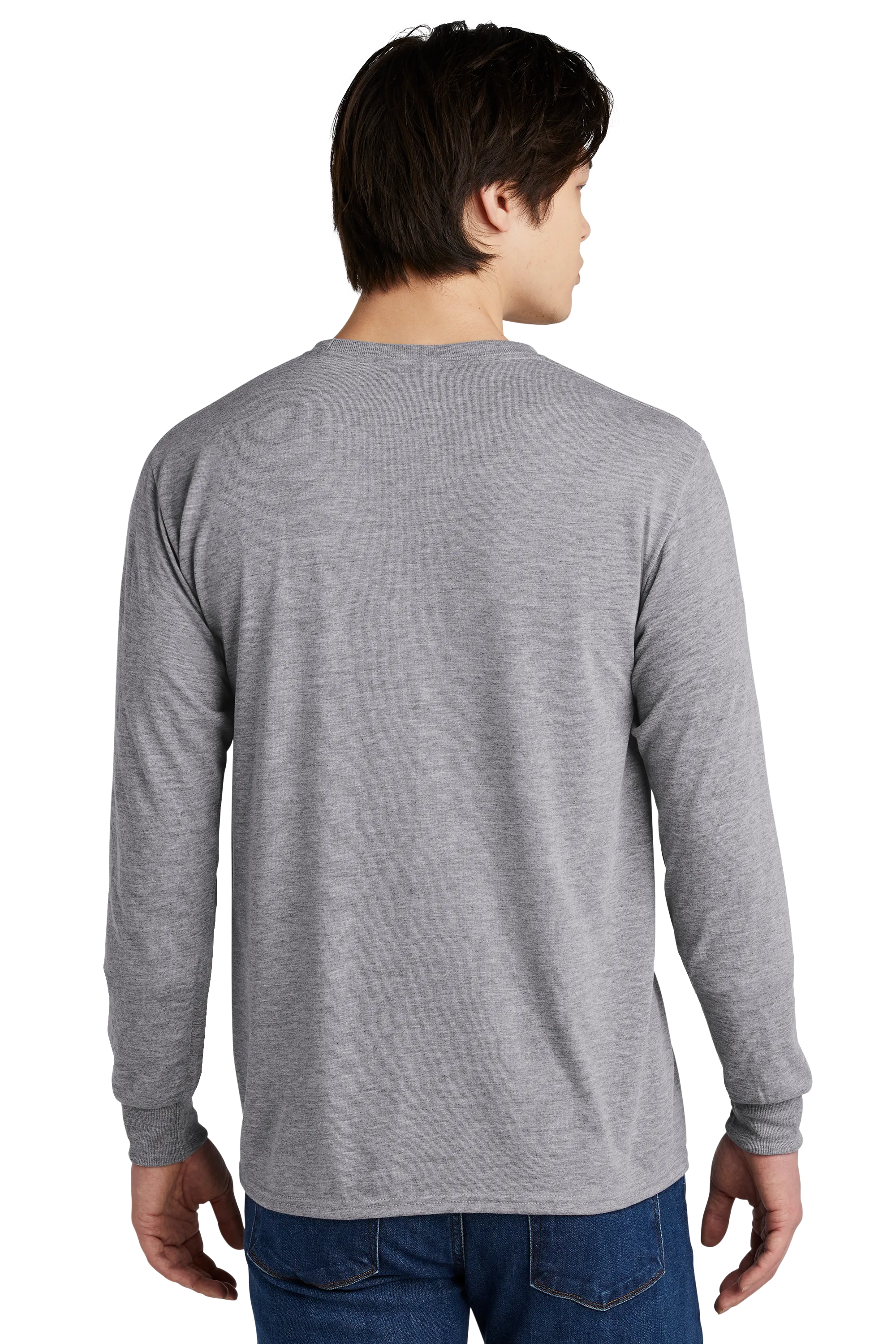 Jerzees® Dri-Power® 100% Polyester Long Sleeve T-Shirt - Athletic Heather