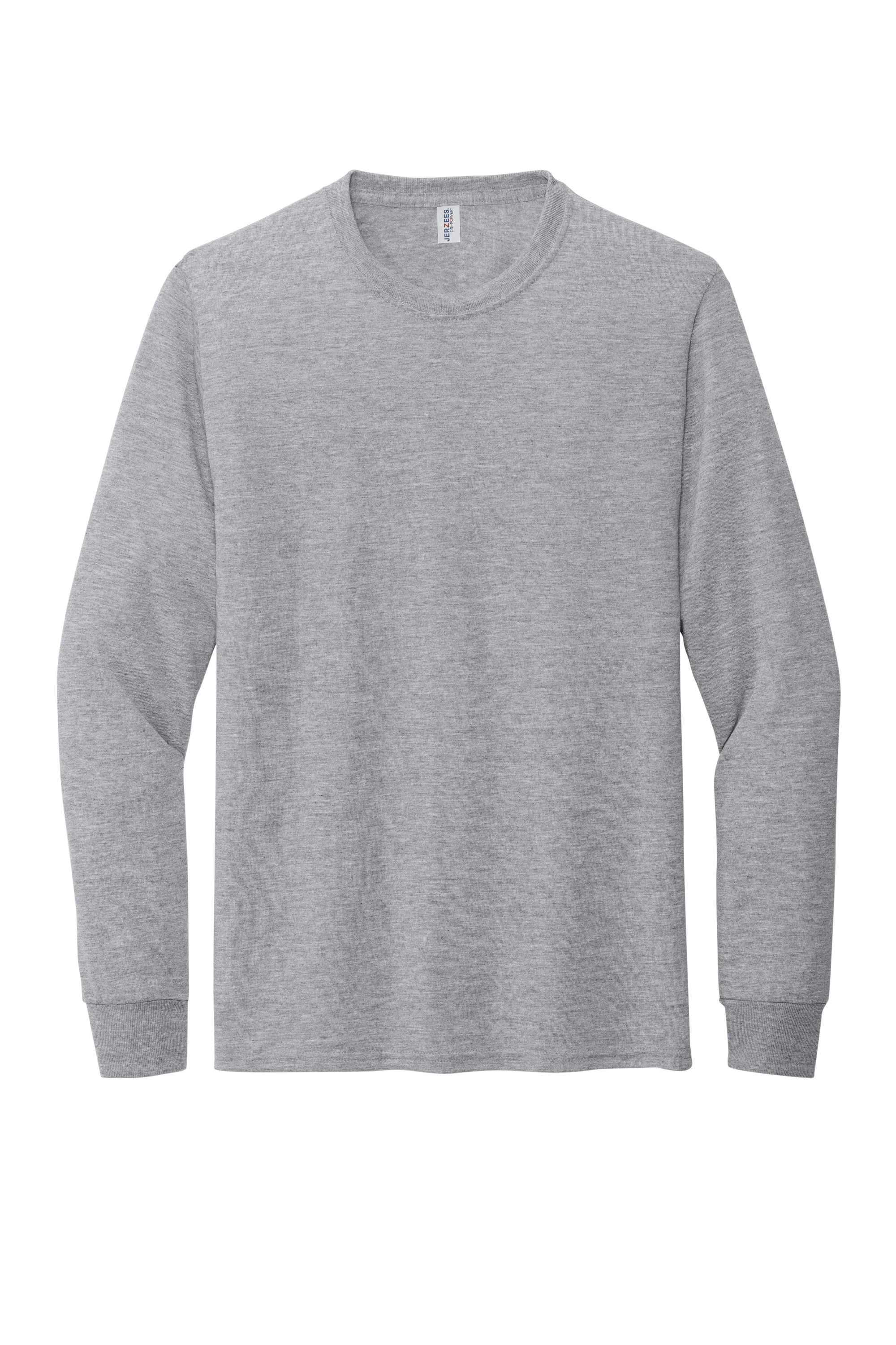 Jerzees® Dri-Power® 100% Polyester Long Sleeve T-Shirt - Athletic Heather