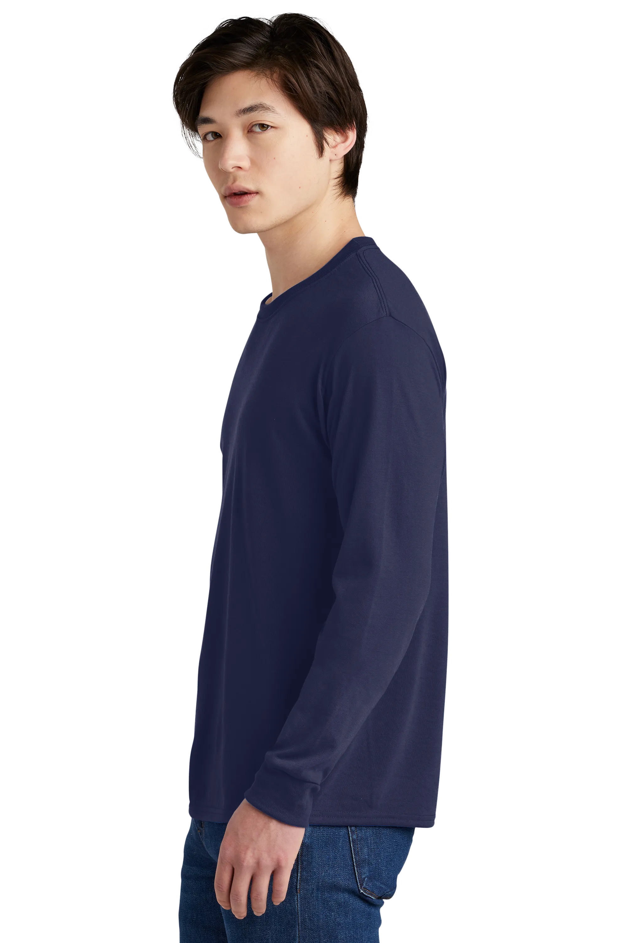 Jerzees® Dri-Power® 100% Polyester Long Sleeve T-Shirt - J. Navy