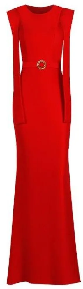 Long Red Fitted Gown