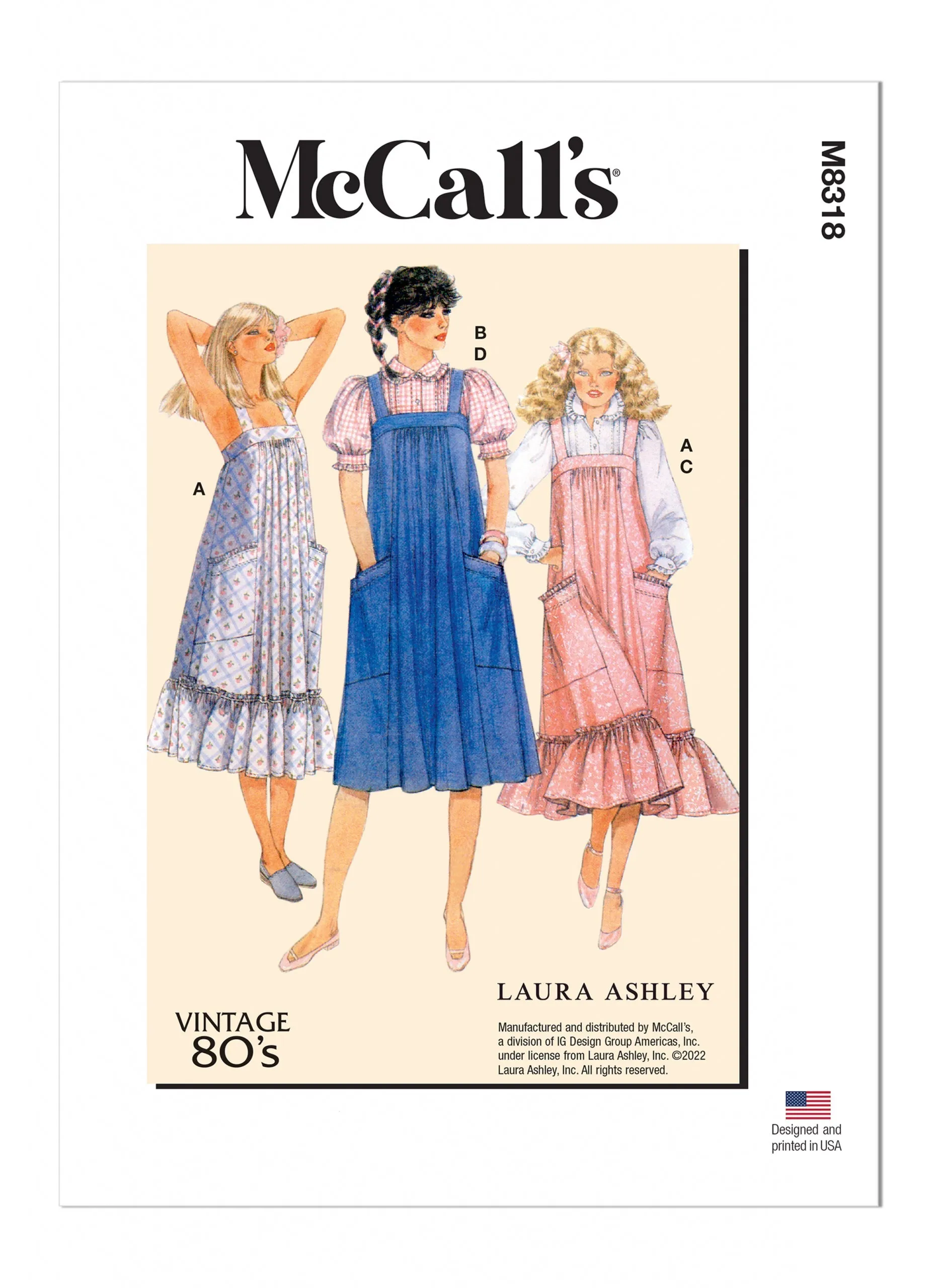 McCall's 8318 Dresses and Blouses Pattern by Laura Ashley