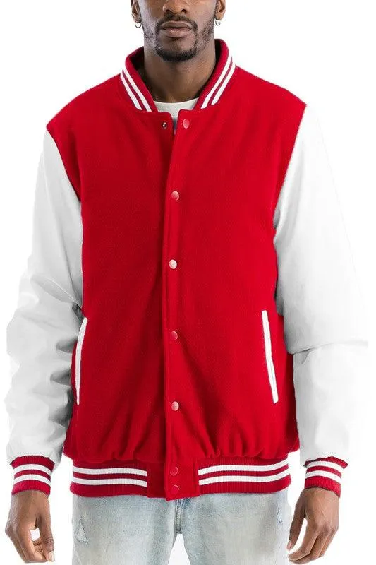 Men's Letterman Jackets 8 Color Options