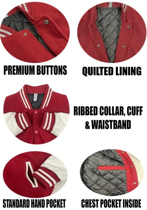 Men's Letterman Jackets 8 Color Options