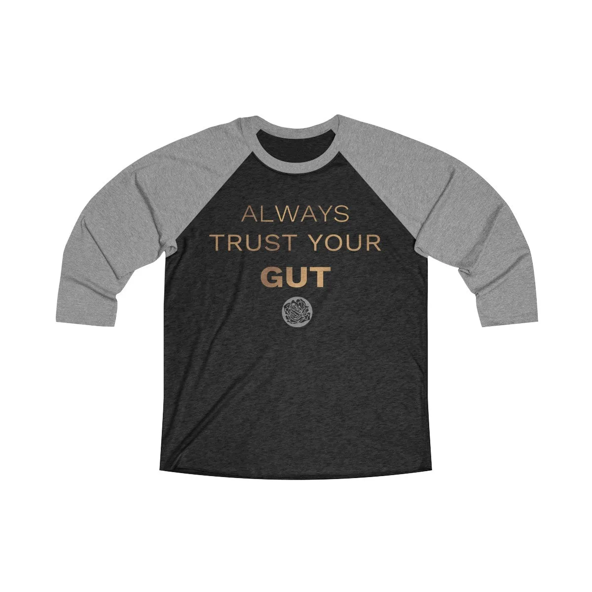 Motivational Unisex T-Shirt, Tri-Blend 3/4 Raglan Tee With Quote -Made in USA (US Size: S-2XL)