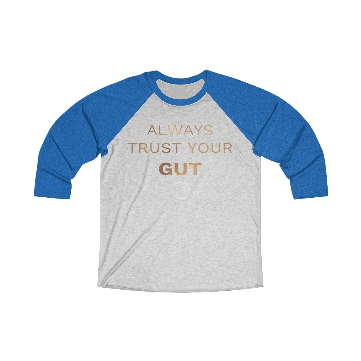 Motivational Unisex T-Shirt, Tri-Blend 3/4 Raglan Tee With Quote -Made in USA (US Size: S-2XL)