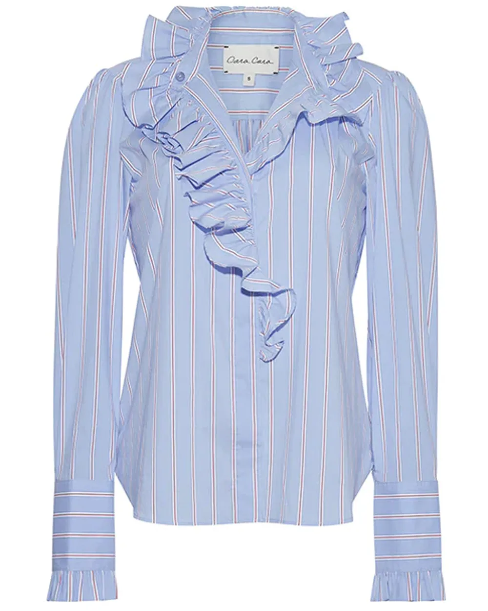 Novelty Stripe Anne Ruffle Blouse