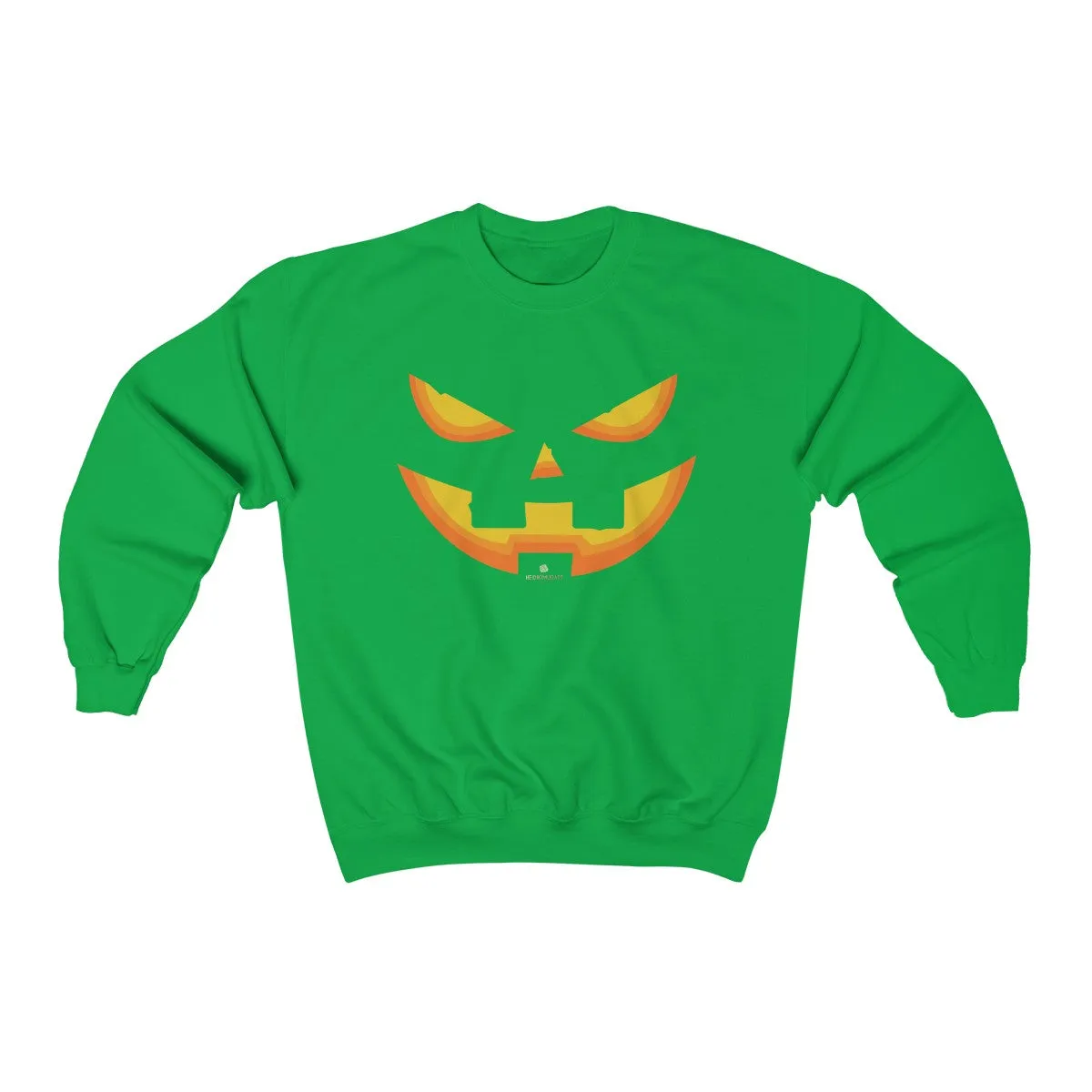 Orange Smiling Pumpkin Face Unisex Heavy Blend Designer Crewneck Sweatshirt