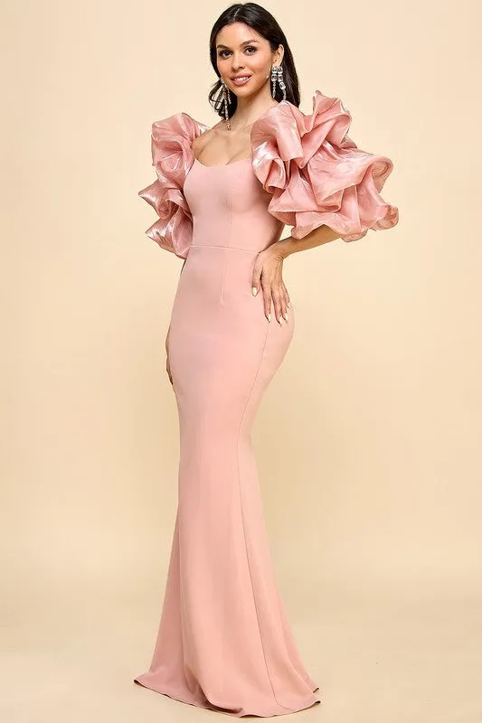 Prom,Bridesmaid Dress,Bridal,Gowns,Evening Dress Blush