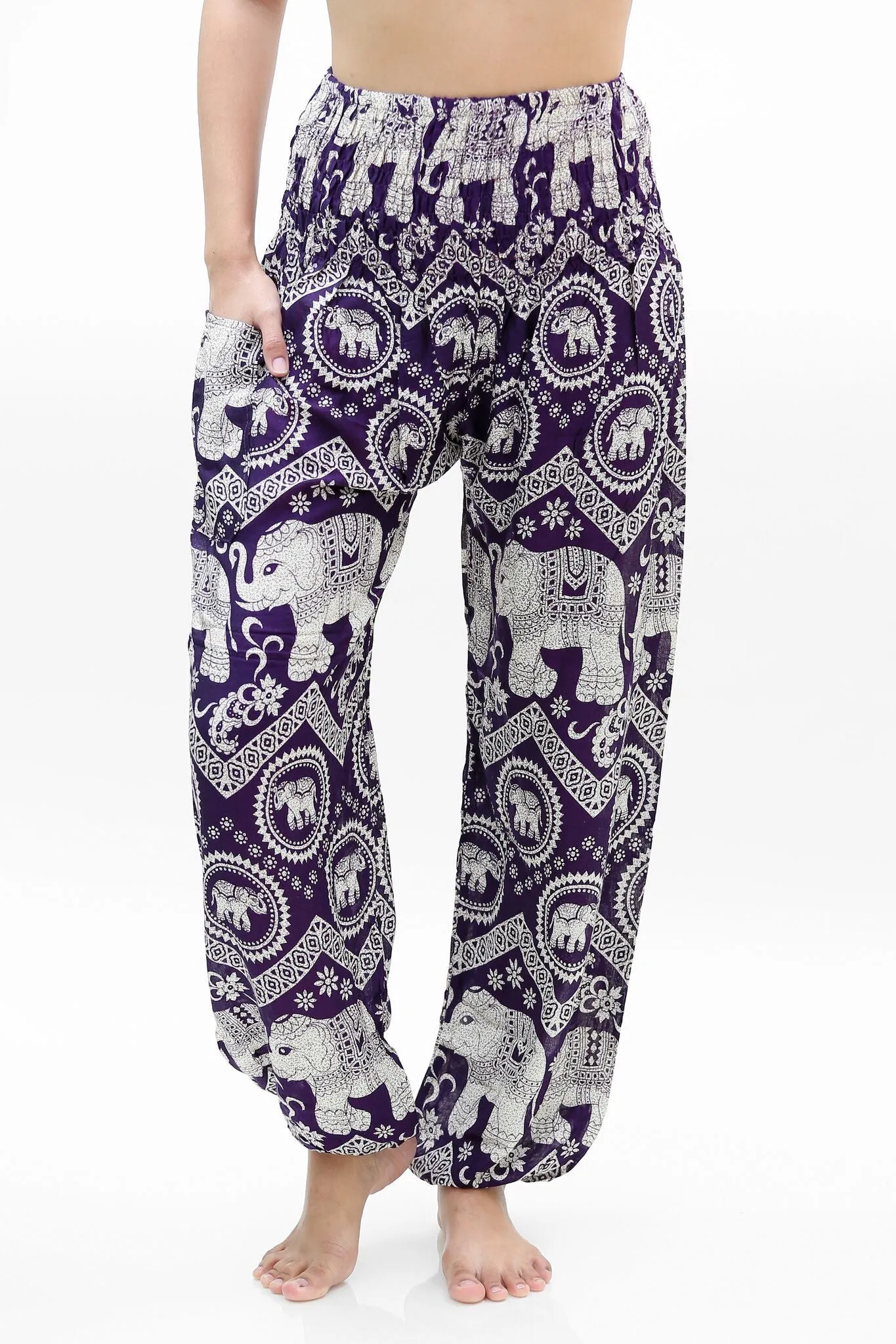 Purple Paisley Elephant Pants