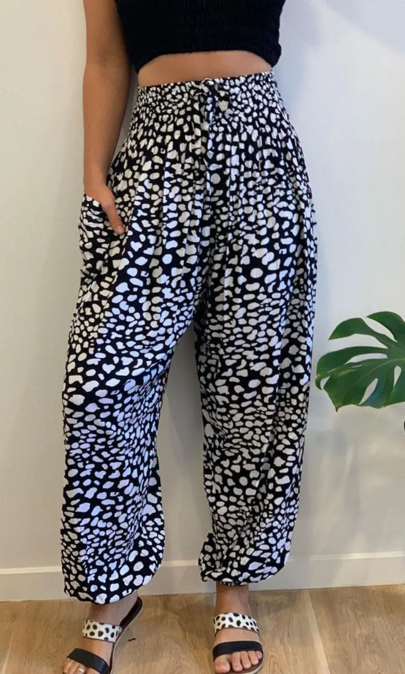 Rayon Pant Harem Spotty, More Colours