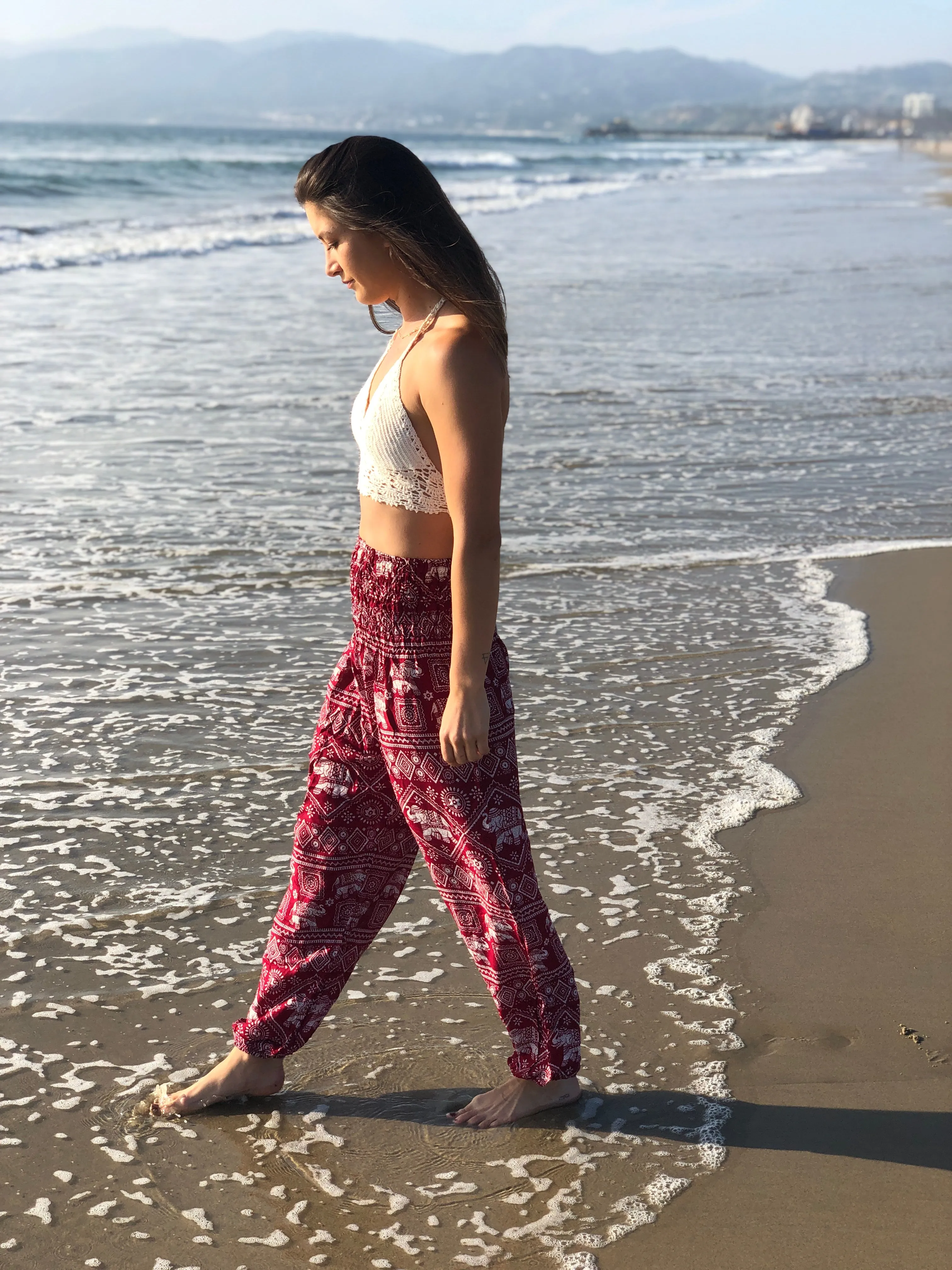 Red Classic Women's Elephant Pants