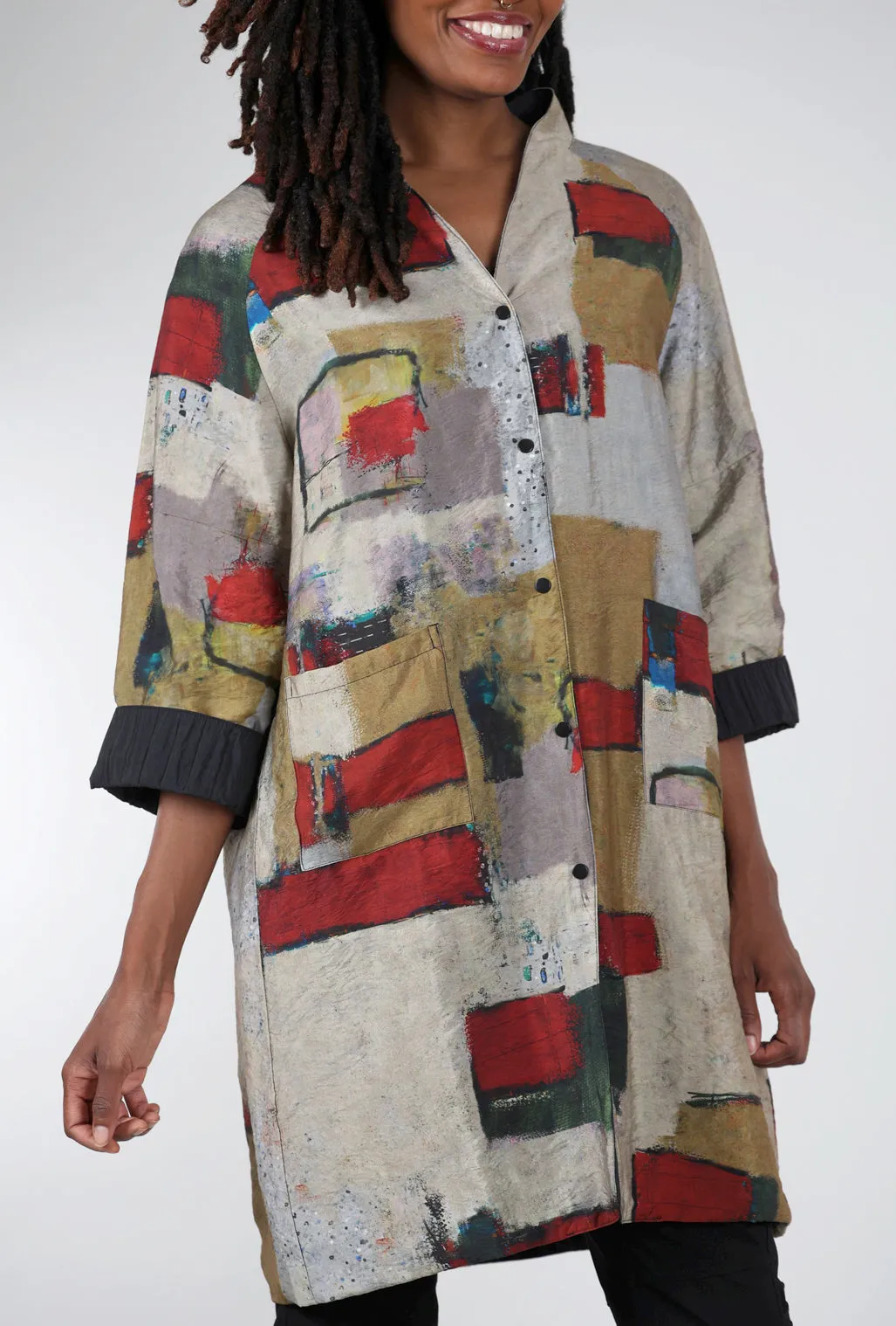 Reversible Long Jacket, Cement