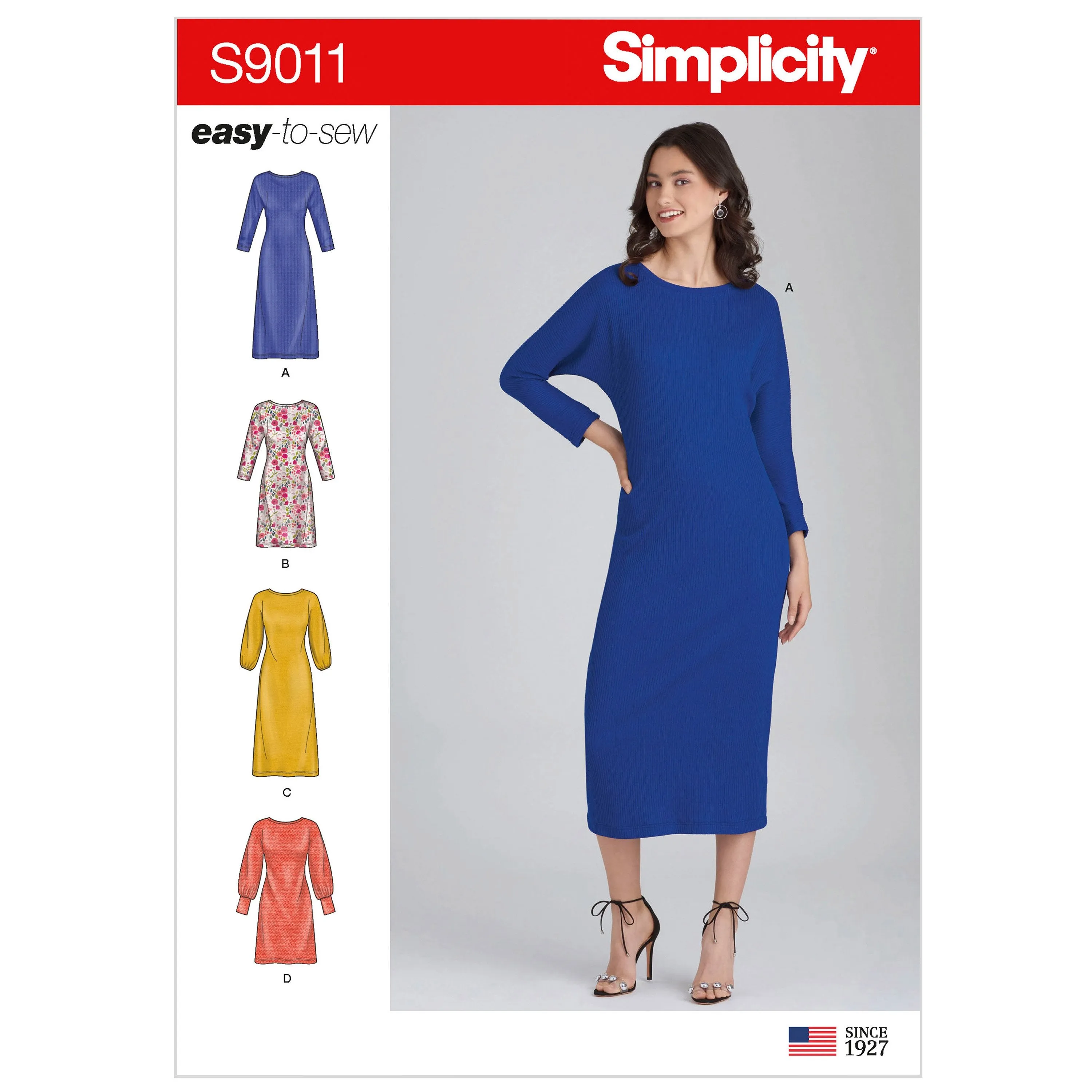 Simplicity Sewing Pattern 9011  Knit Pullover Dresses