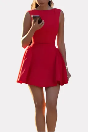 sleeveless slim mini dress