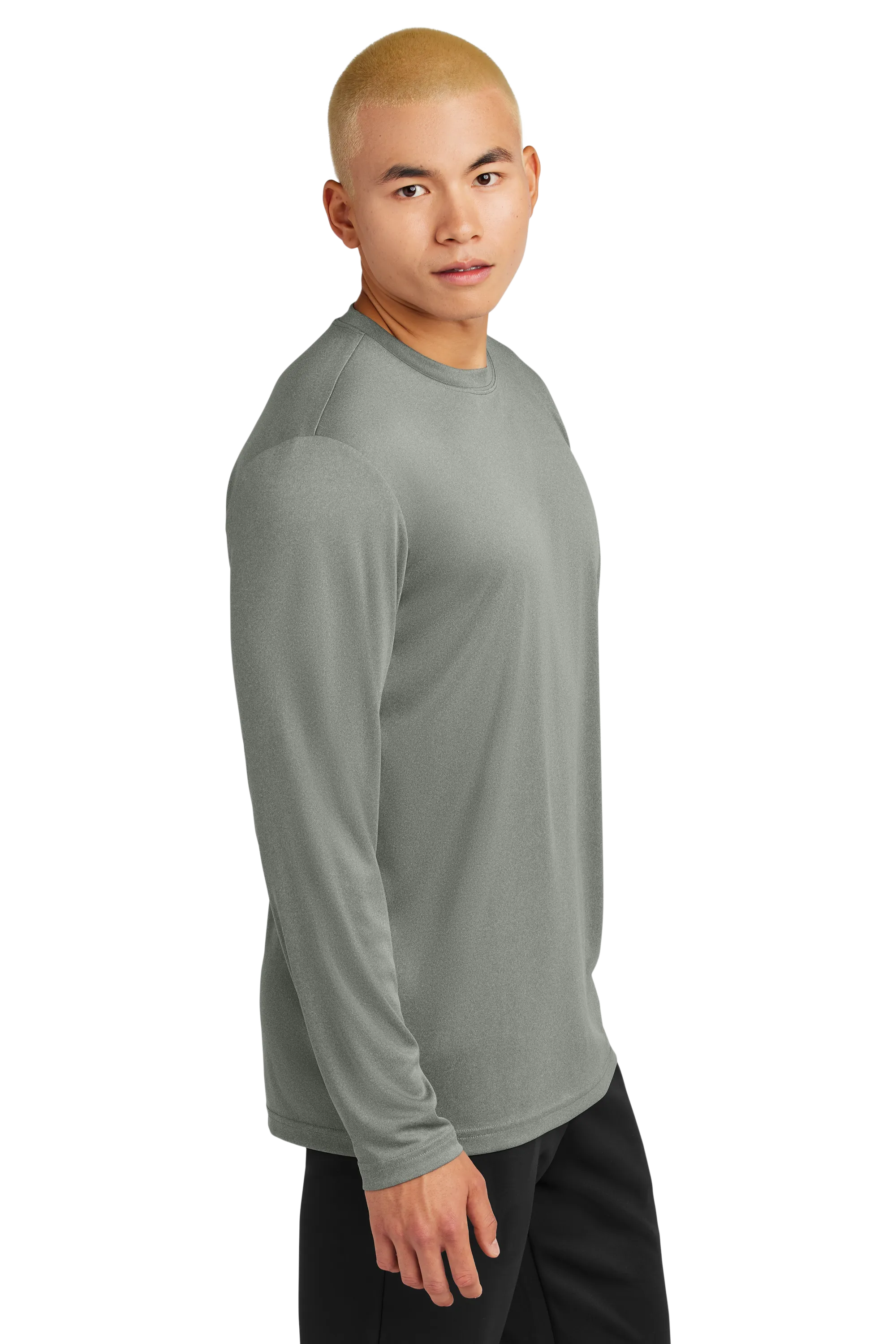 Sport-Tek® Long Sleeve PosiCharge® Competitor™ Tee - Grey Concrete