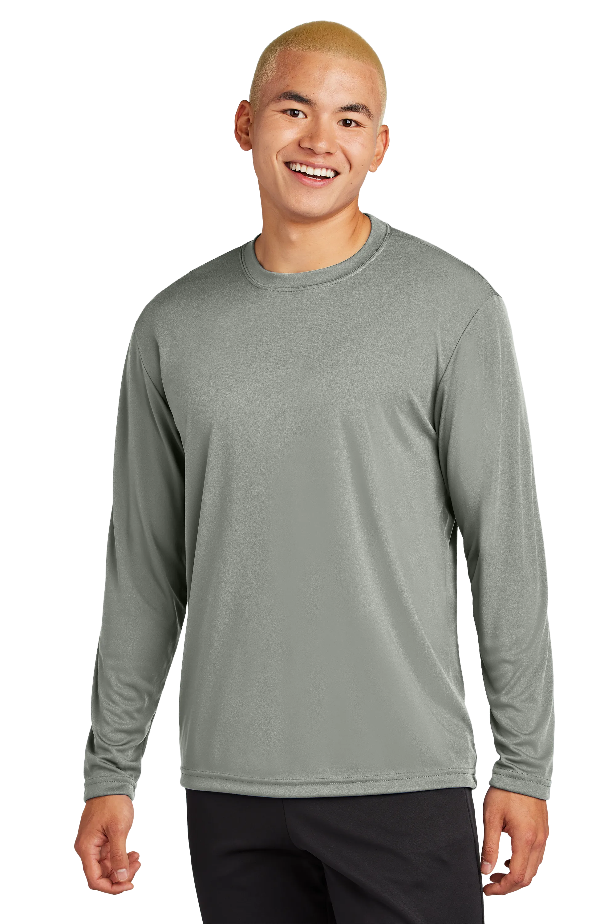 Sport-Tek® Long Sleeve PosiCharge® Competitor™ Tee - Grey Concrete