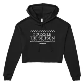 Twizzle the Season, Women's Cropped Fleece Hoodie