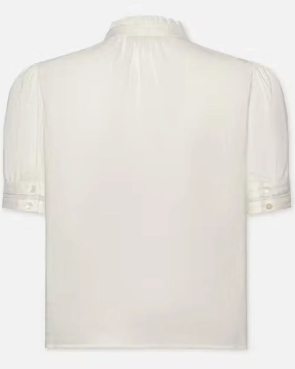 White Ruffle Collar Lace Blouse