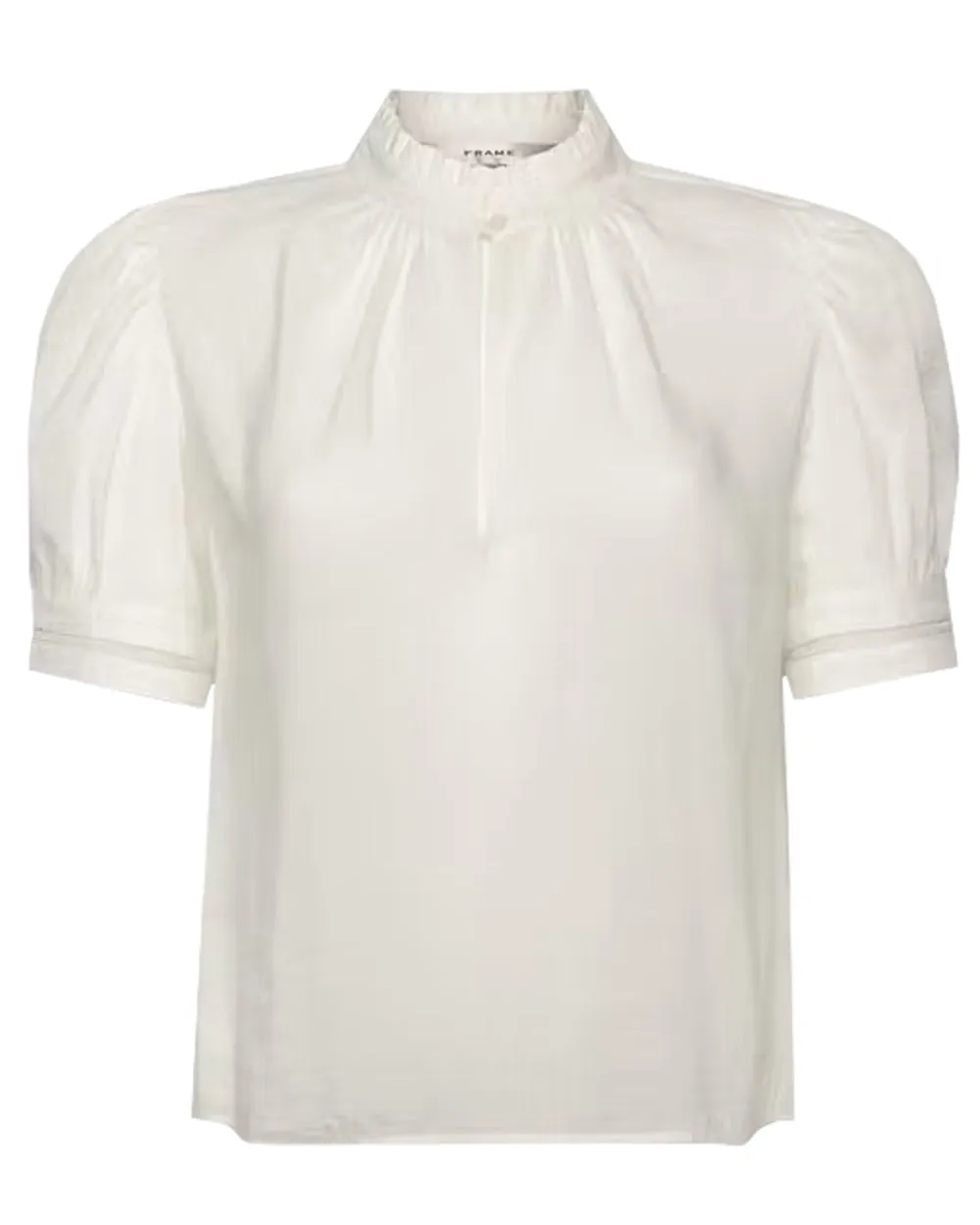 White Ruffle Collar Lace Blouse