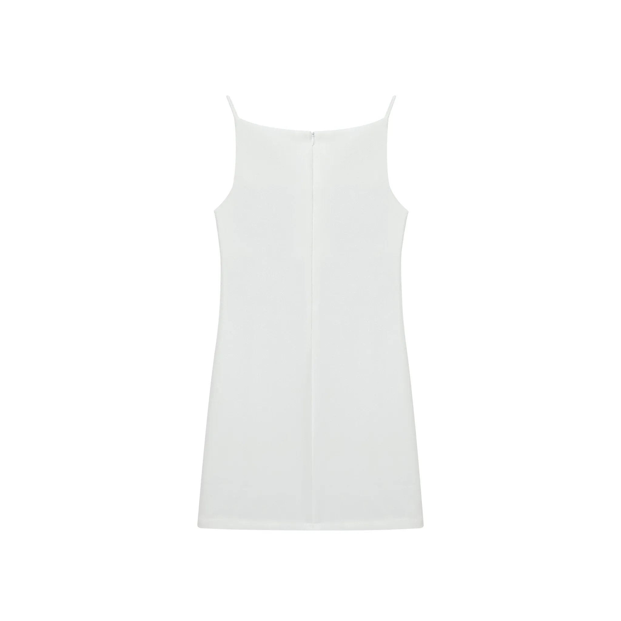 White Slim Vest Dress