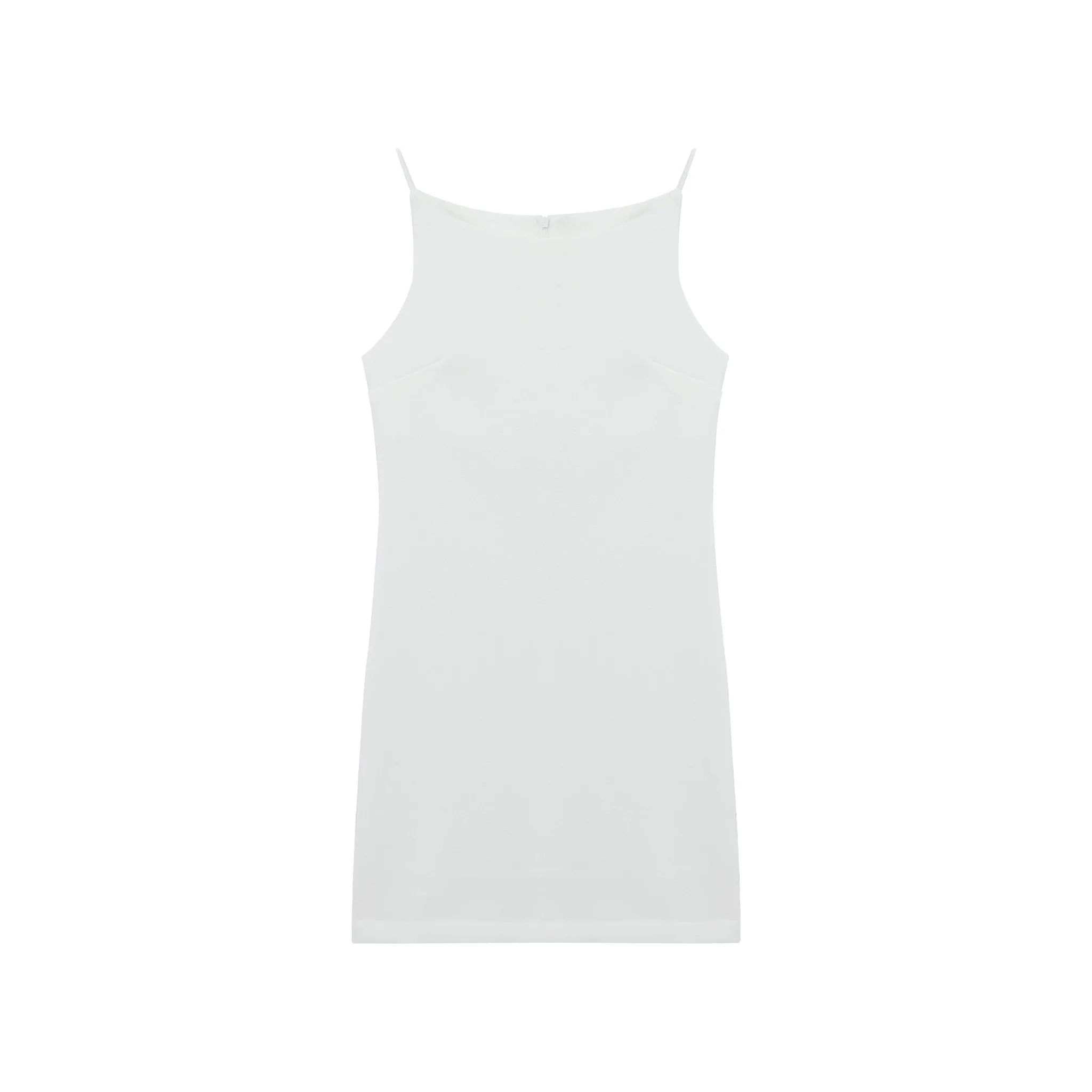 White Slim Vest Dress