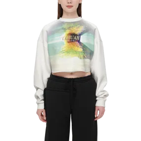 Yahuah-Master of Hosts 02-03 Designer Cropped Drop Shoulder Techno Scuba Knit Sweatshirt